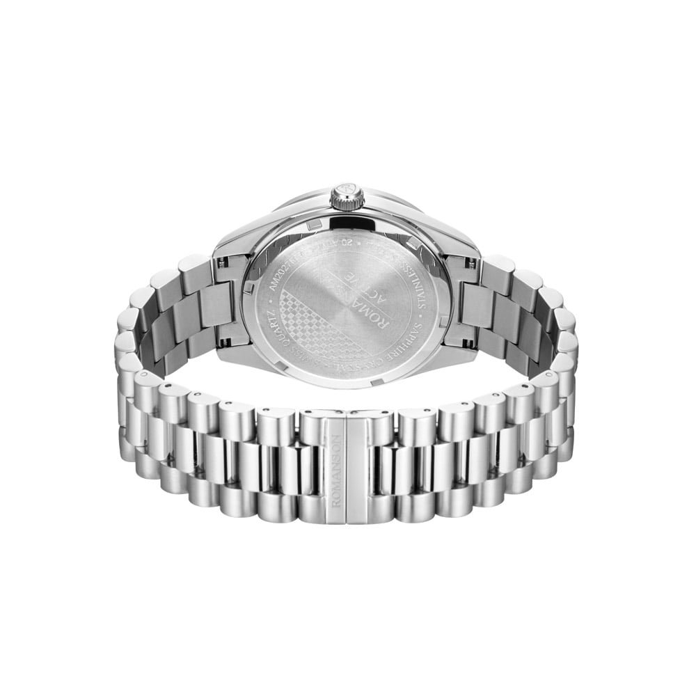 Romanson Black Dial Analog Stainless Steel Strap Watch for Men - Image 8