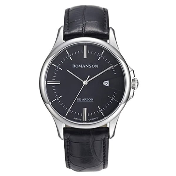 Romanson Blue Dial Analog Leather Strap Watch for Men - Image 4