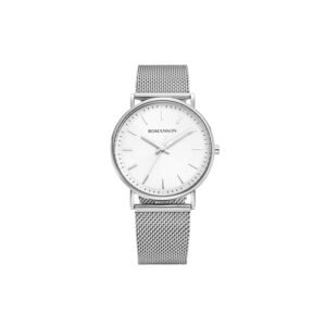 Romanson RM3BF016UUWWH Unisex Silver Mesh Watch